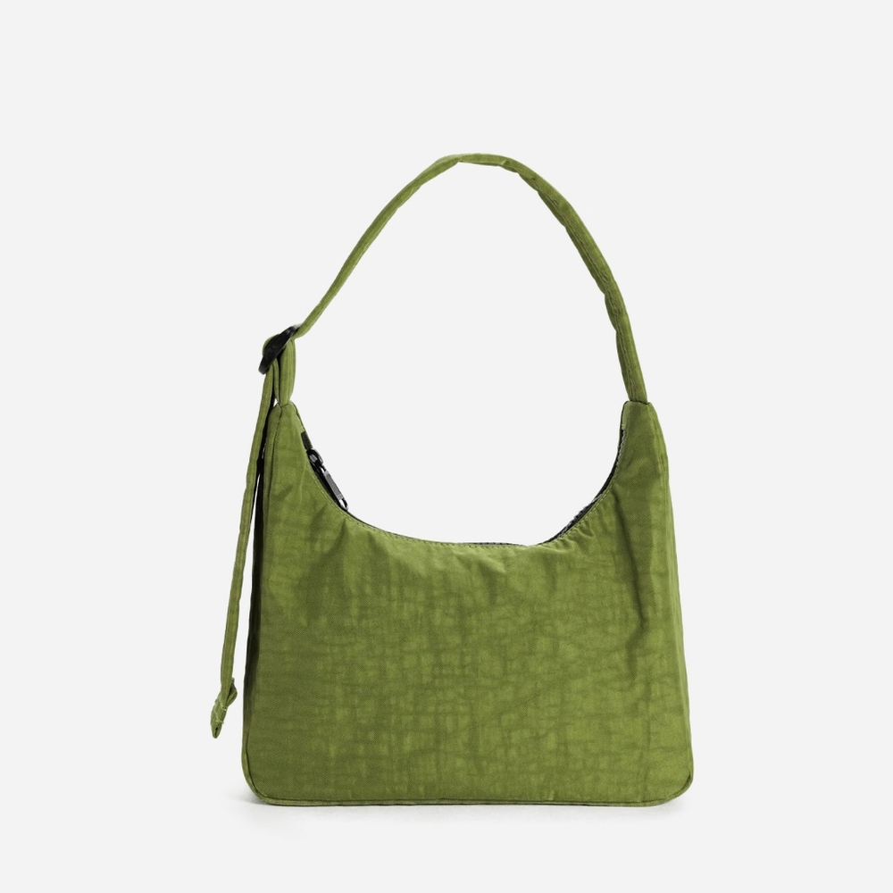 BAGGU Mini Nylon Shoulder Bag in Avocado NWT